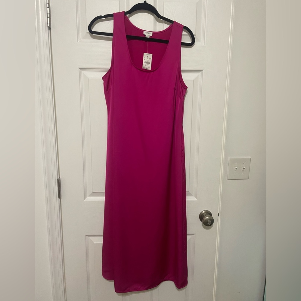 NWT J. Crew Satin Sleeveless Dress - Size 12